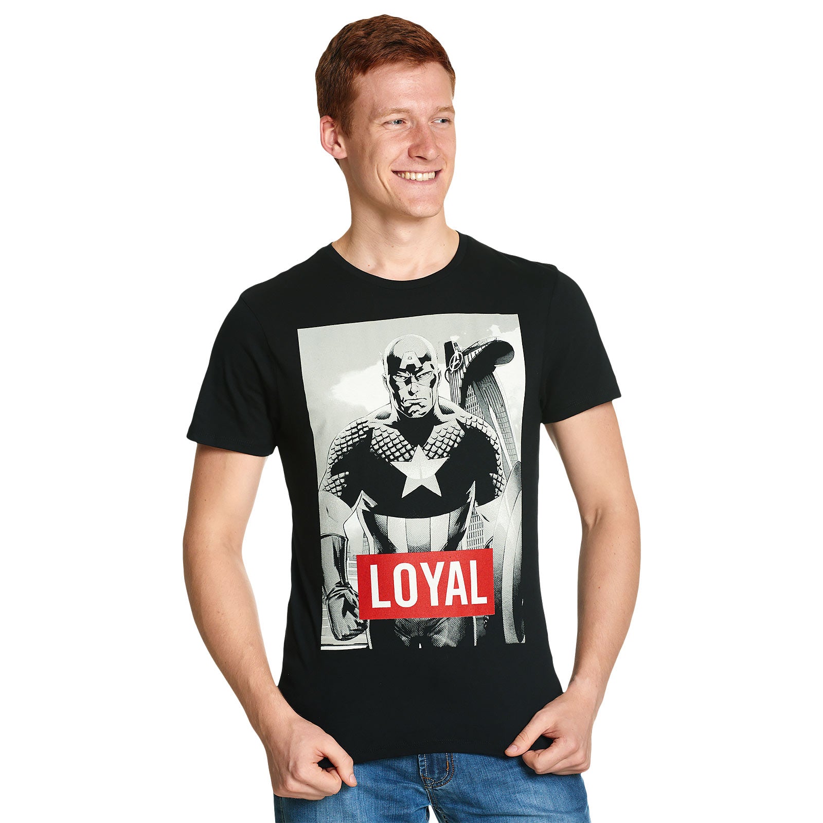 Productafbeelding Avengers - Captain America Loyal T-shirt zwart