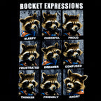 Productafbeelding Guardians of the Galaxy - Rocket Expressions T-shirt zwart