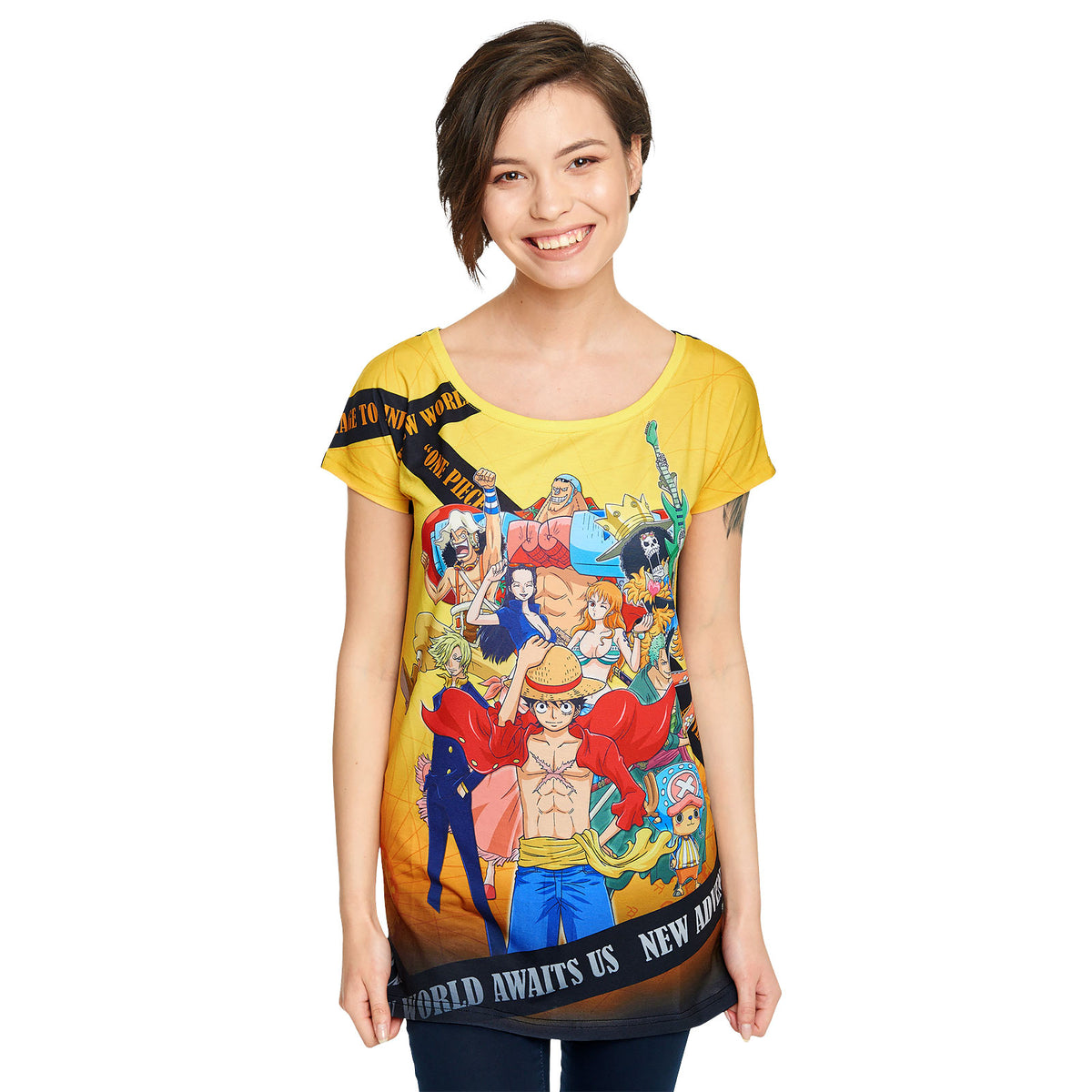 Productafbeelding One Piece - Crew New World Dames Losse Pasvorm T-shirt