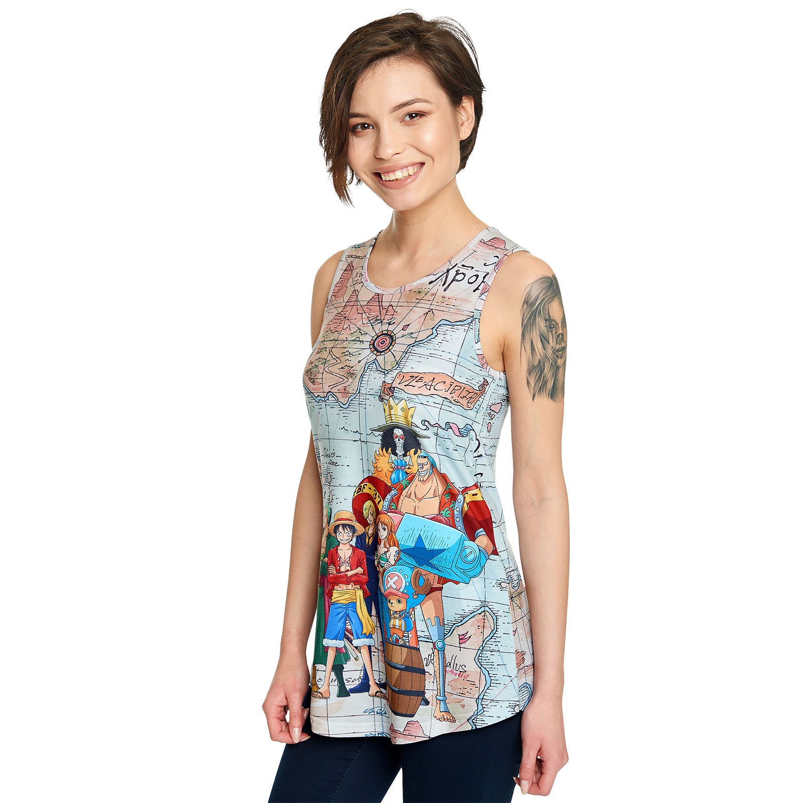 Productafbeelding One Piece - East Blue Map Tanktop Losse Pasvorm