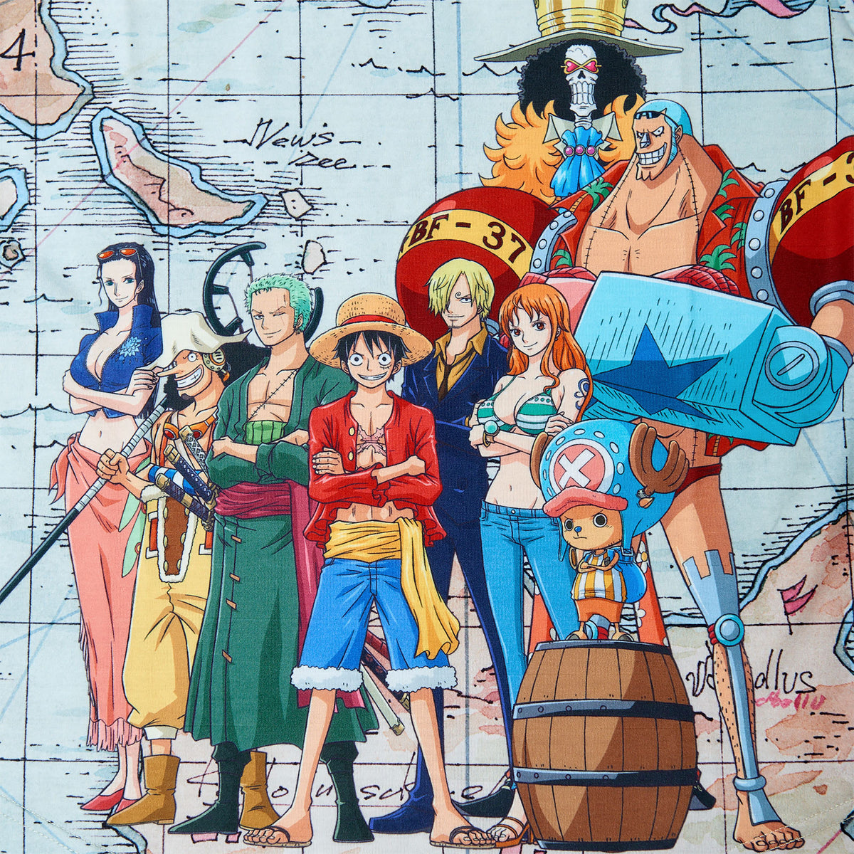 Productafbeelding One Piece - East Blue Map Tanktop Losse Pasvorm