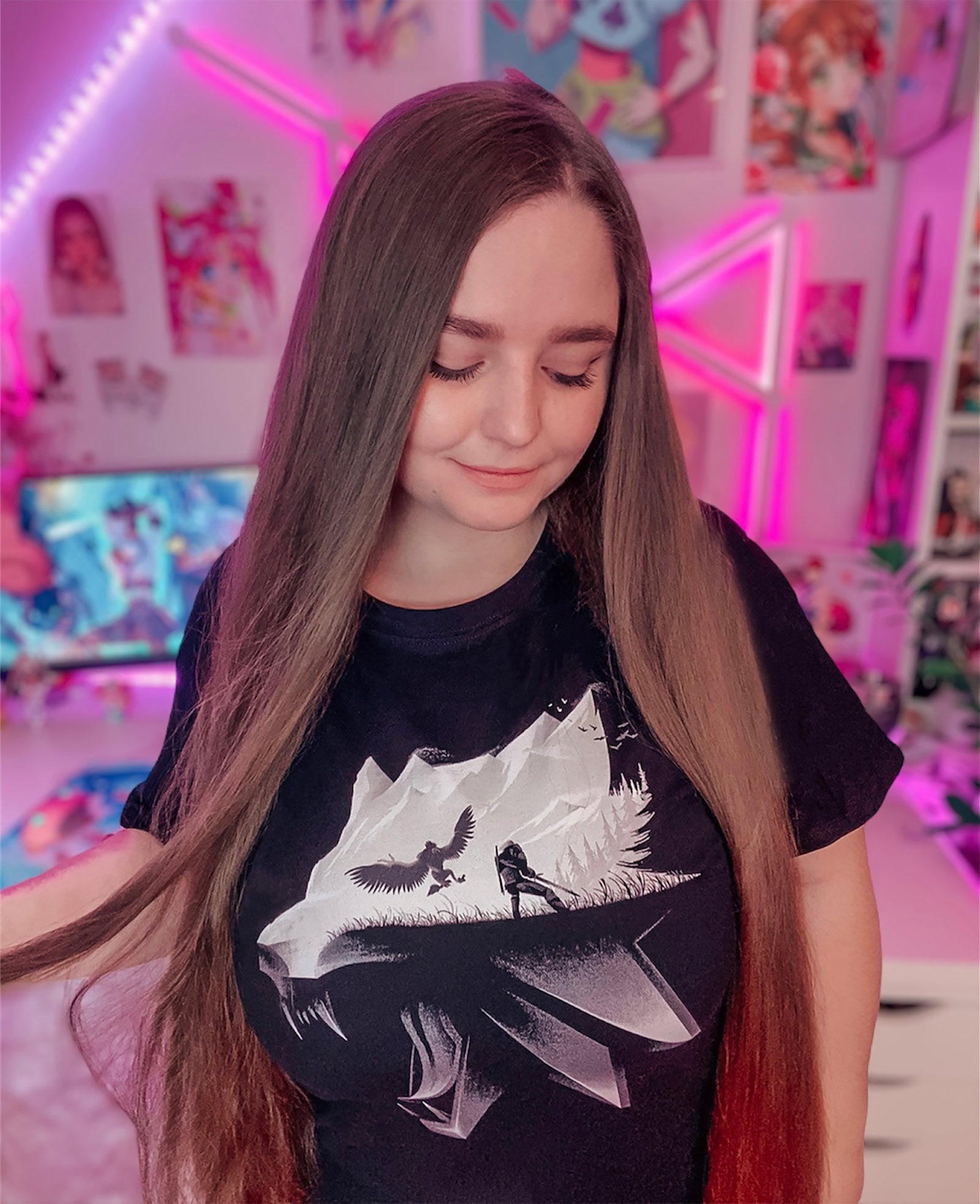 Productafbeelding Witcher - Wolf Silhouet T-shirt Zwart