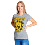 Productafbeelding Harry Potter - Hufflepuff Crest Dames T-shirt Grijs