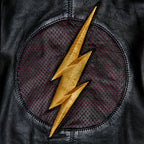 Productafbeelding Flash - Logo leren jas met capuchon