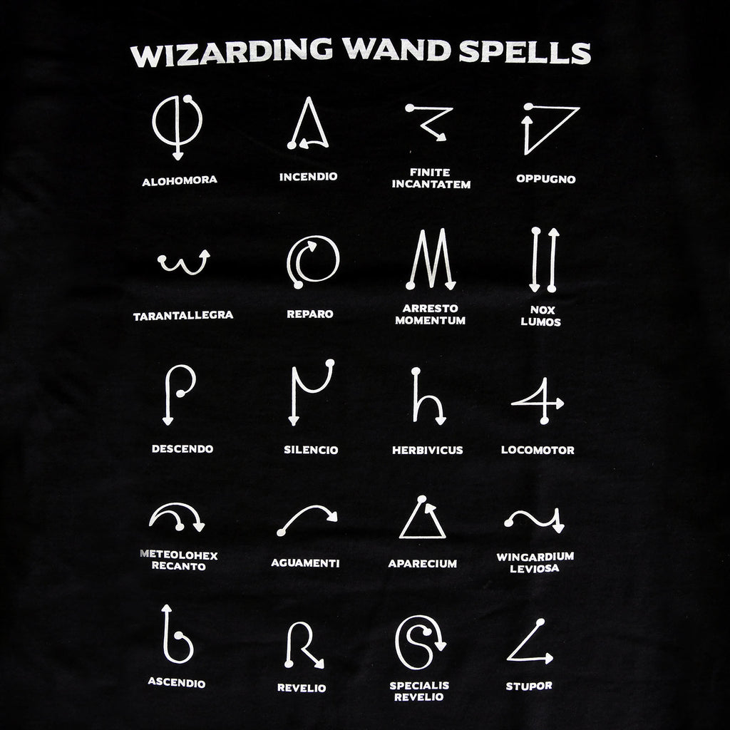 Productafbeelding Spells Chart T-Shirt voor Harry Potter Fans