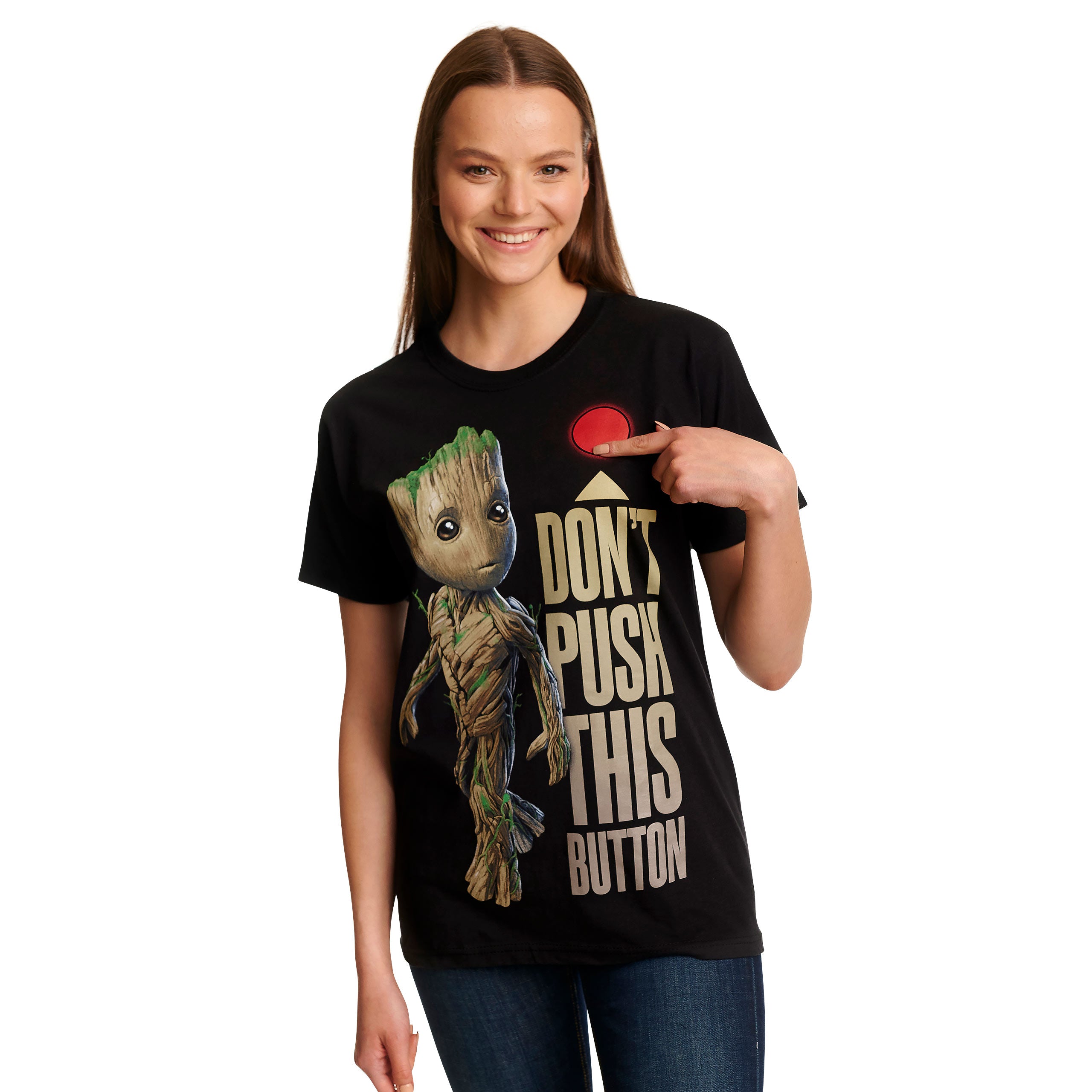Productafbeelding Guardians of the Galaxy - Groot Button T-shirt zwart