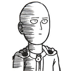 Productafbeelding One Punch Man - Saitama Sketch T-Shirt wit