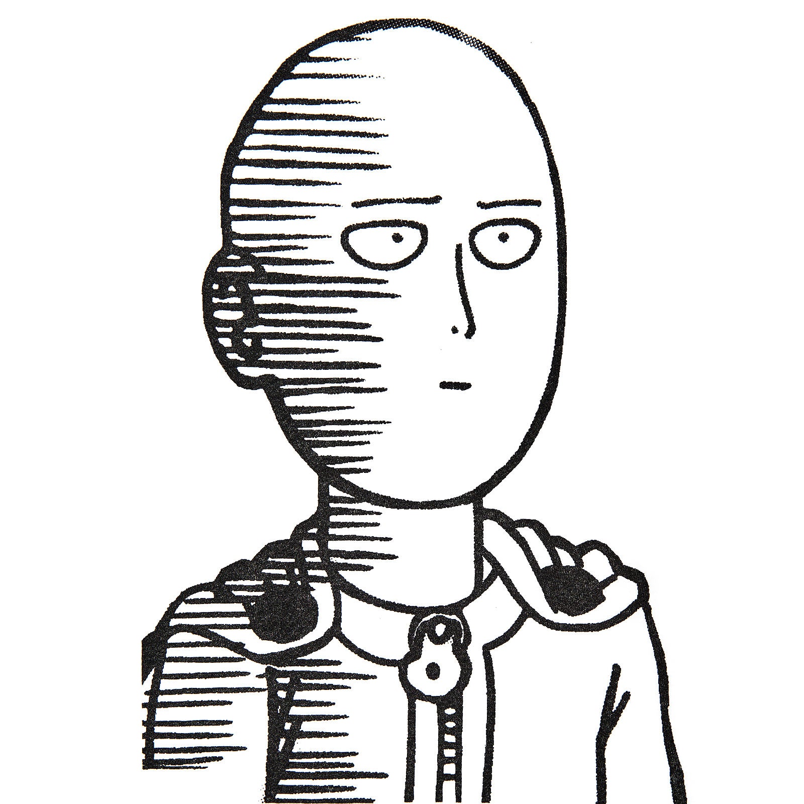 Productafbeelding One Punch Man - Saitama Sketch T-Shirt wit