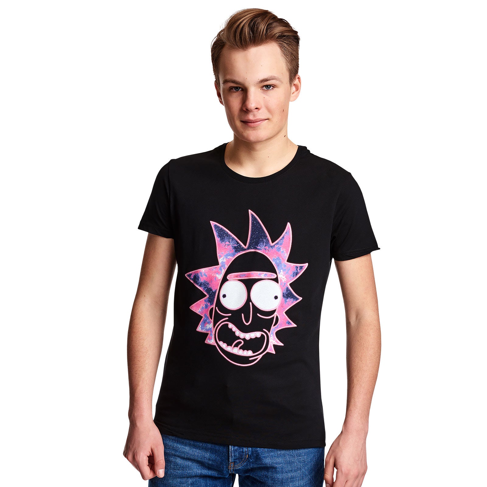 Productafbeelding Rick en Morty - Neon Rick Glow in the Dark T-Shirt Zwart