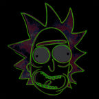 Productafbeelding Rick en Morty - Neon Rick Glow in the Dark T-Shirt Zwart