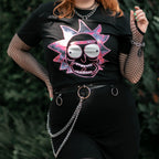 Productafbeelding Rick en Morty - Neon Rick Glow in the Dark T-Shirt Zwart