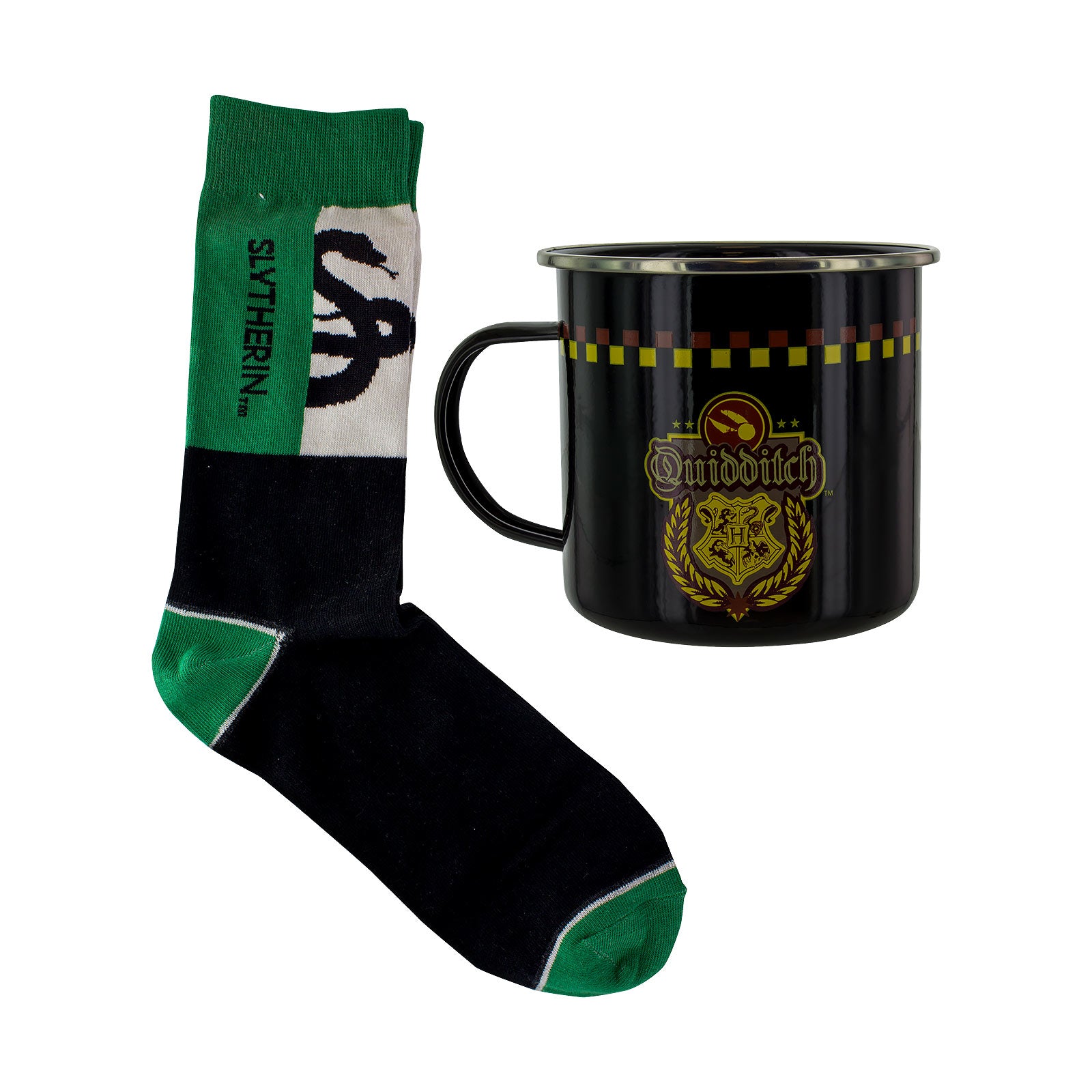 Productafbeelding Harry Potter - Slytherin Quidditch Sokken en Emaille Mok