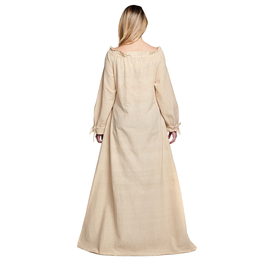 Productafbeelding Middeleeuwse Lange Mouwen Jurk Beige