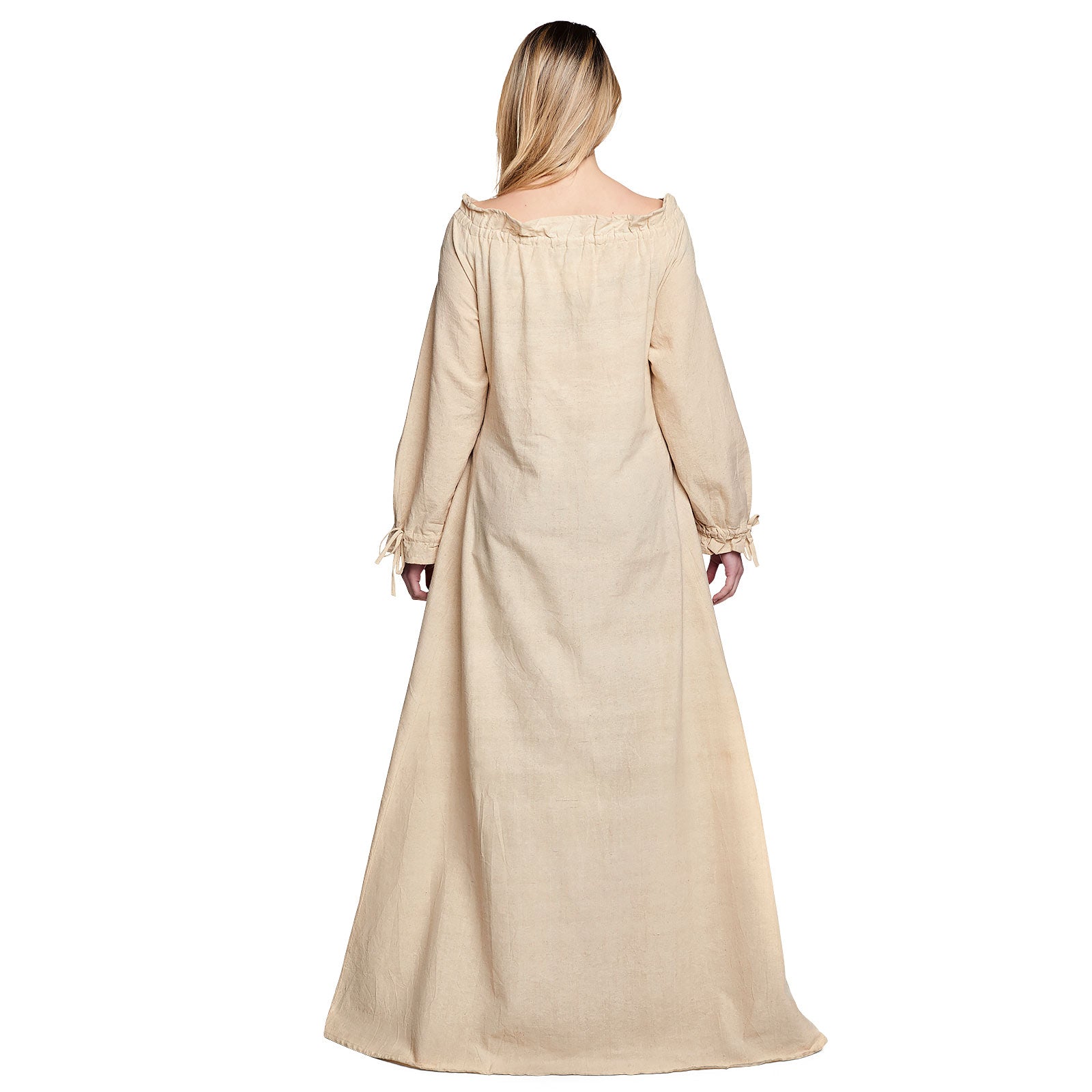 Productafbeelding Middeleeuwse Lange Mouwen Jurk Beige