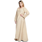 Productafbeelding Middeleeuwse Lange Mouwen Jurk Beige