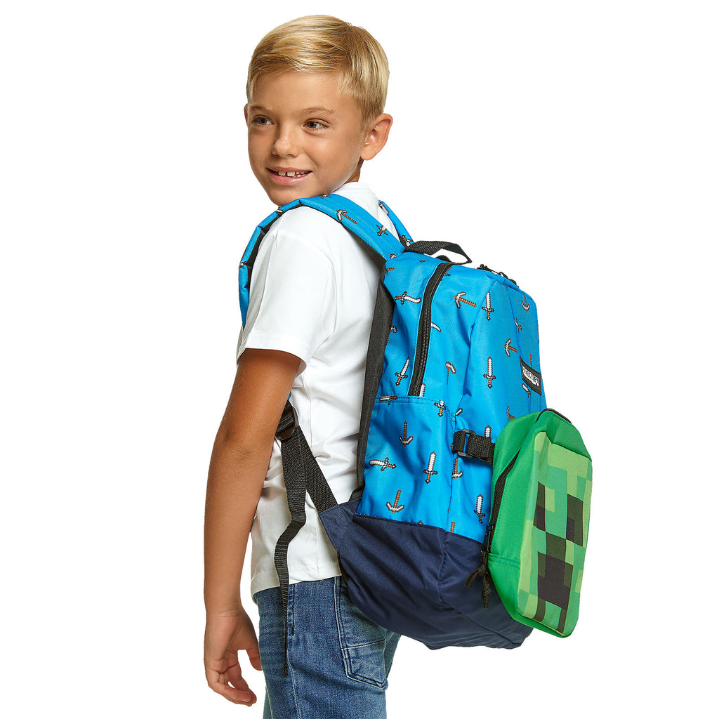 Productafbeelding Minecraft - Zwaard & Bijl Rugzak met Creeper Mini Tas