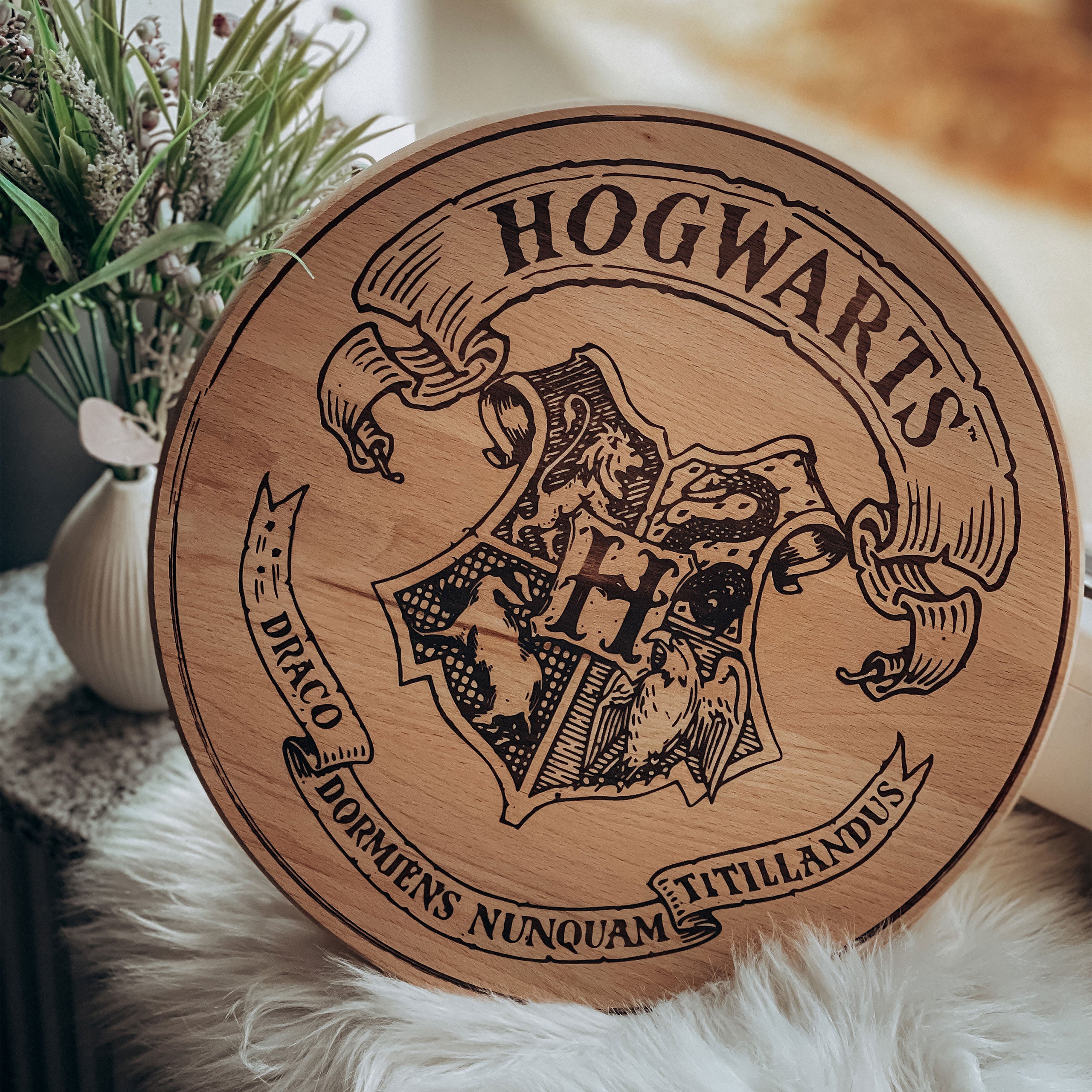 Productafbeelding Harry Potter - Hogwarts Wapen Snijplank Beuken
