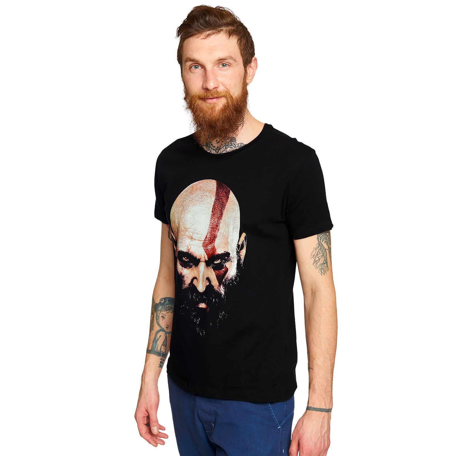 Productafbeelding God of War - Kratos gezicht T-shirt zwart