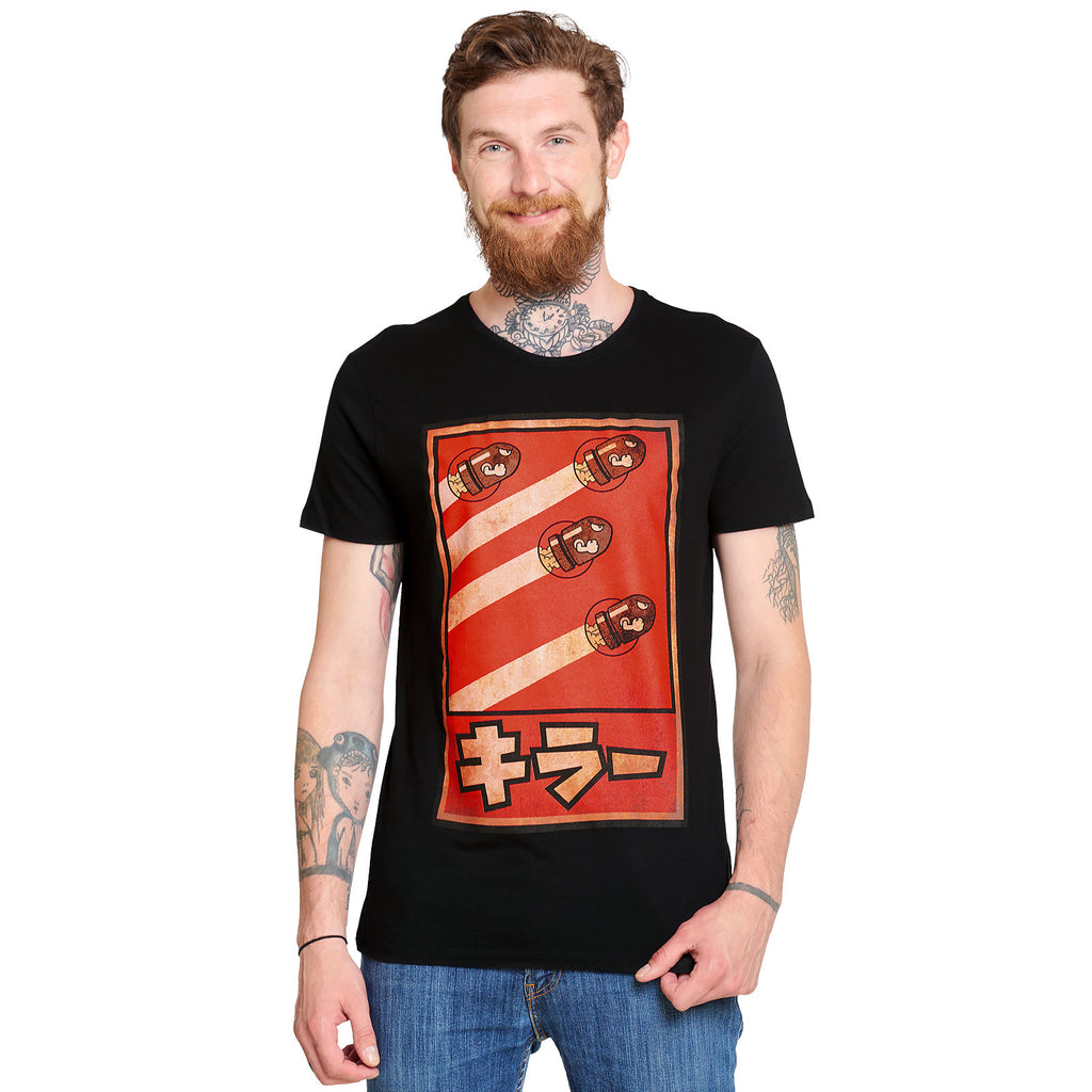 Productafbeelding Super Mario - Bullet Bill Propaganda Poster T-Shirt Zwart