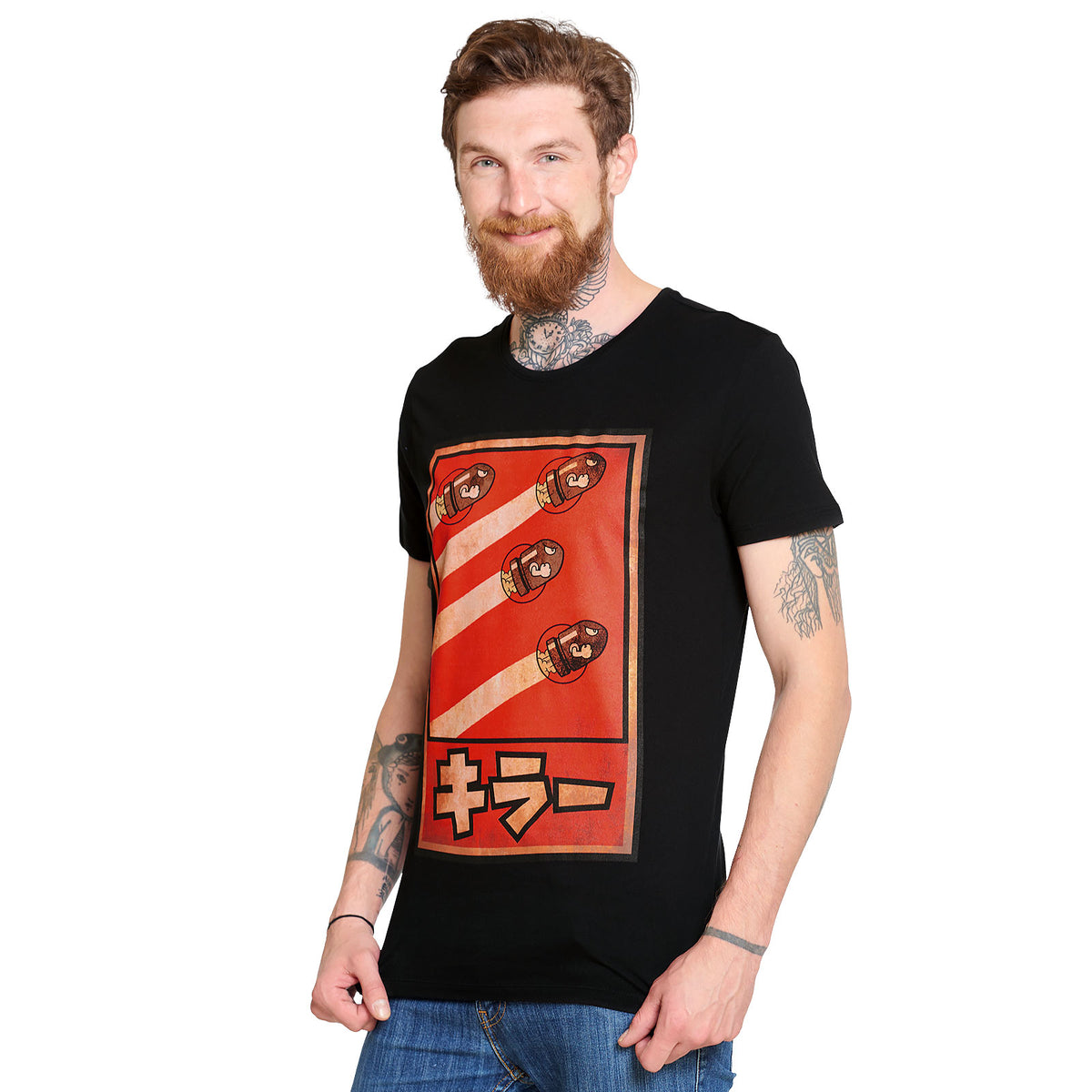 Productafbeelding Super Mario - Bullet Bill Propaganda Poster T-Shirt Zwart