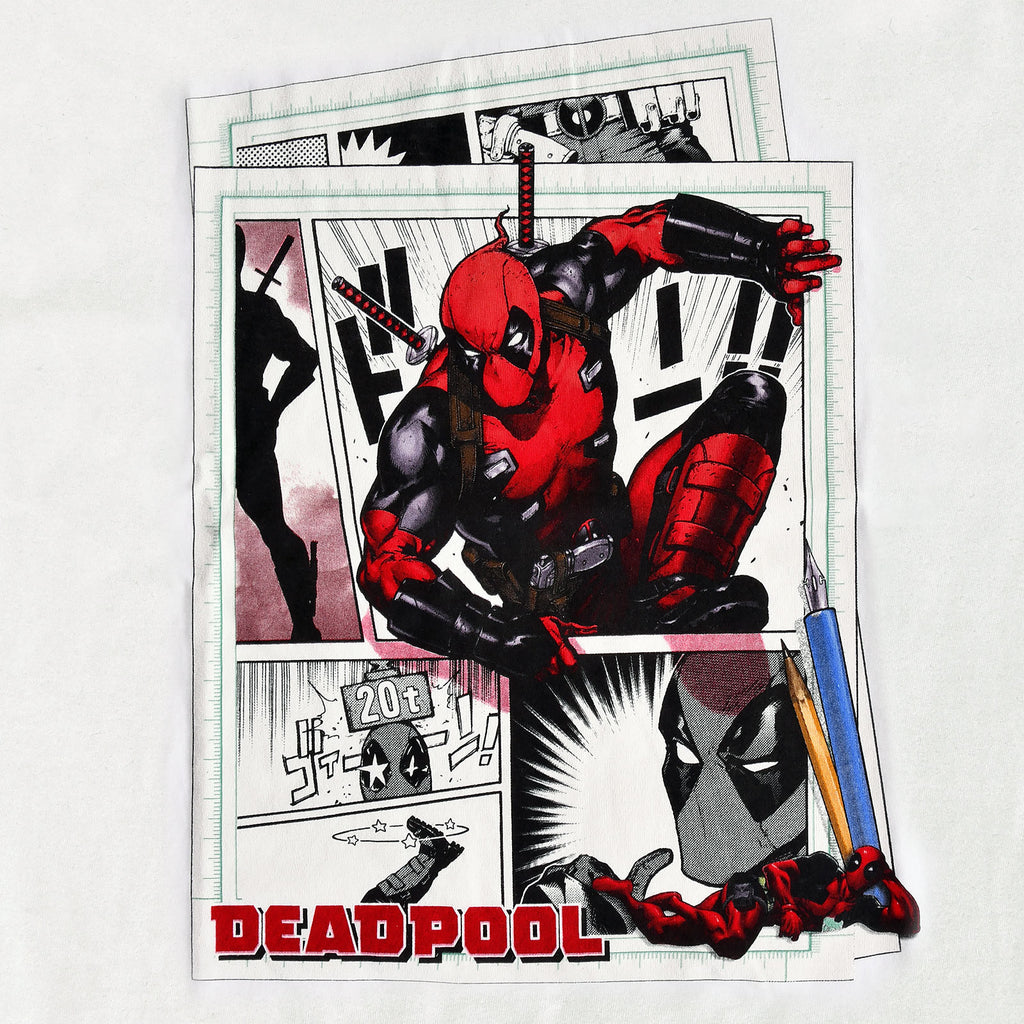 Productafbeelding Deadpool - Comic Actie T-shirt wit