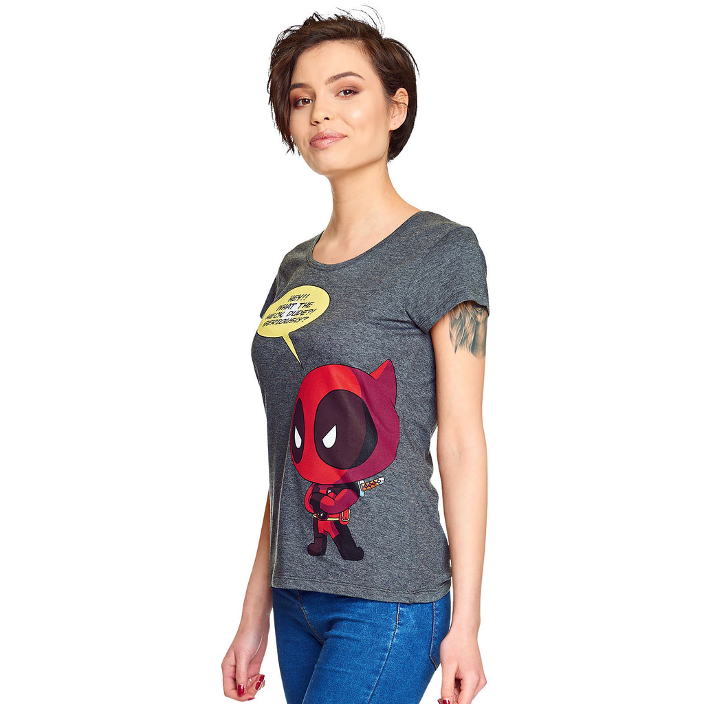 Productafbeelding Deadpool - Chibi Dames T-Shirt Grijs