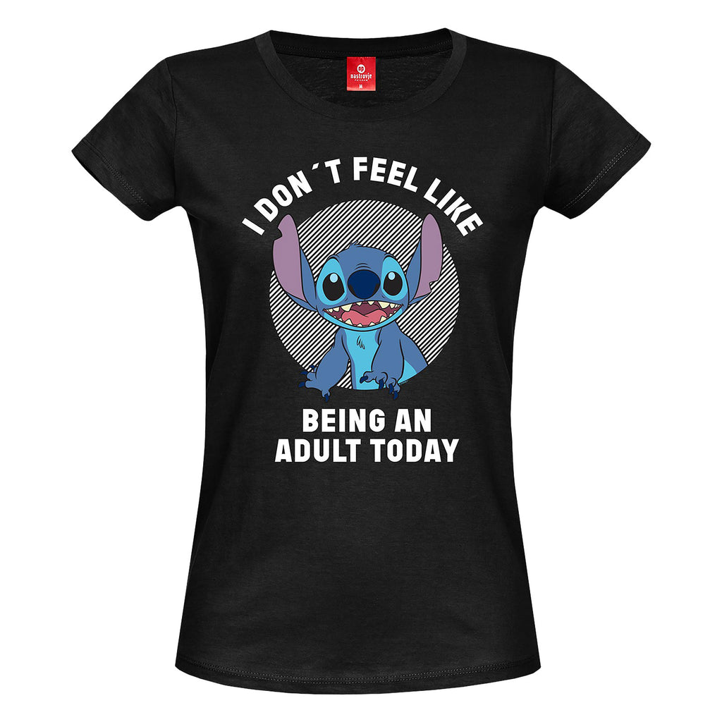 Productafbeelding Lilo & Stitch - Geen Volwassen Dames T-shirt Zwart