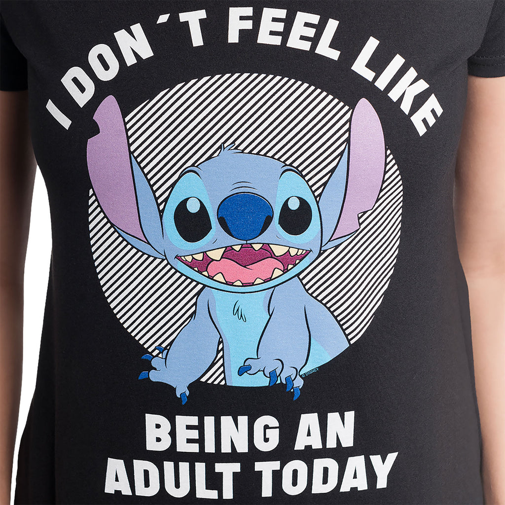 Productafbeelding Lilo & Stitch - Geen Volwassen Dames T-shirt Zwart