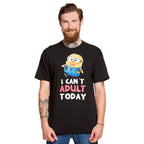 Productafbeelding Minions - Geen volwassenen vandaag T-Shirt zwart