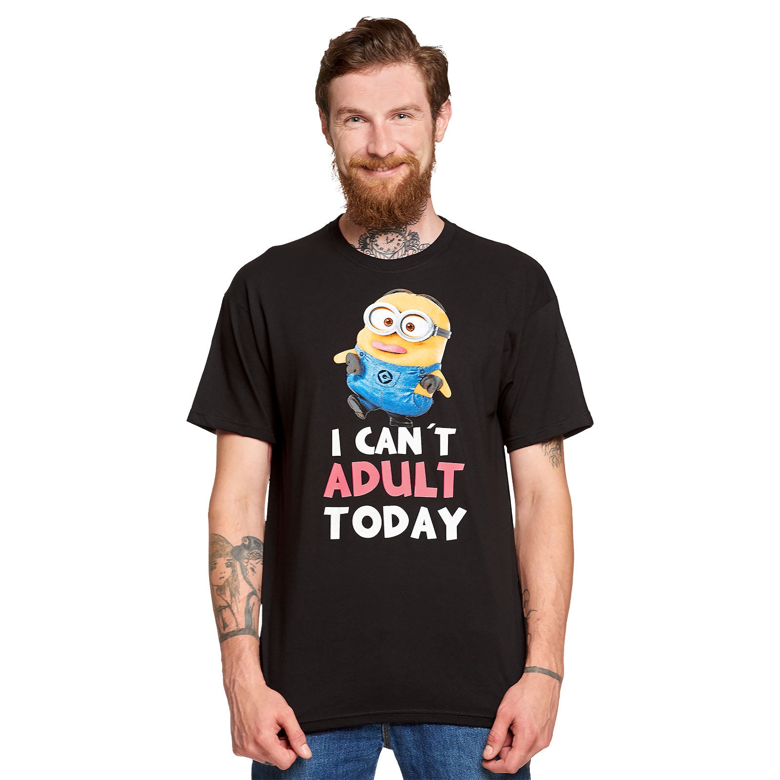 Productafbeelding Minions - Geen volwassenen vandaag T-Shirt zwart