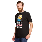 Productafbeelding Minions - Geen volwassenen vandaag T-Shirt zwart