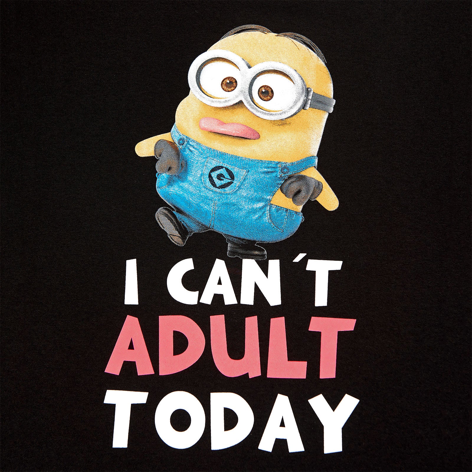 Productafbeelding Minions - Geen volwassenen vandaag T-Shirt zwart