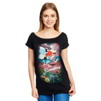 Productafbeelding Alice in Wonderland - Late T-Shirt Dames Loose Fit Zwart