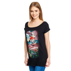 Productafbeelding Alice in Wonderland - Late T-Shirt Dames Loose Fit Zwart