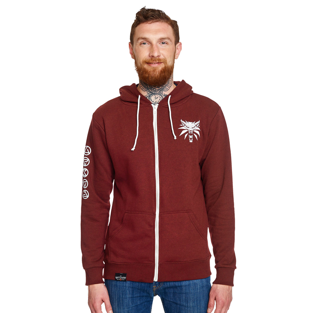 Productafbeelding Witcher - Wolf Medaillon Hoodie rood