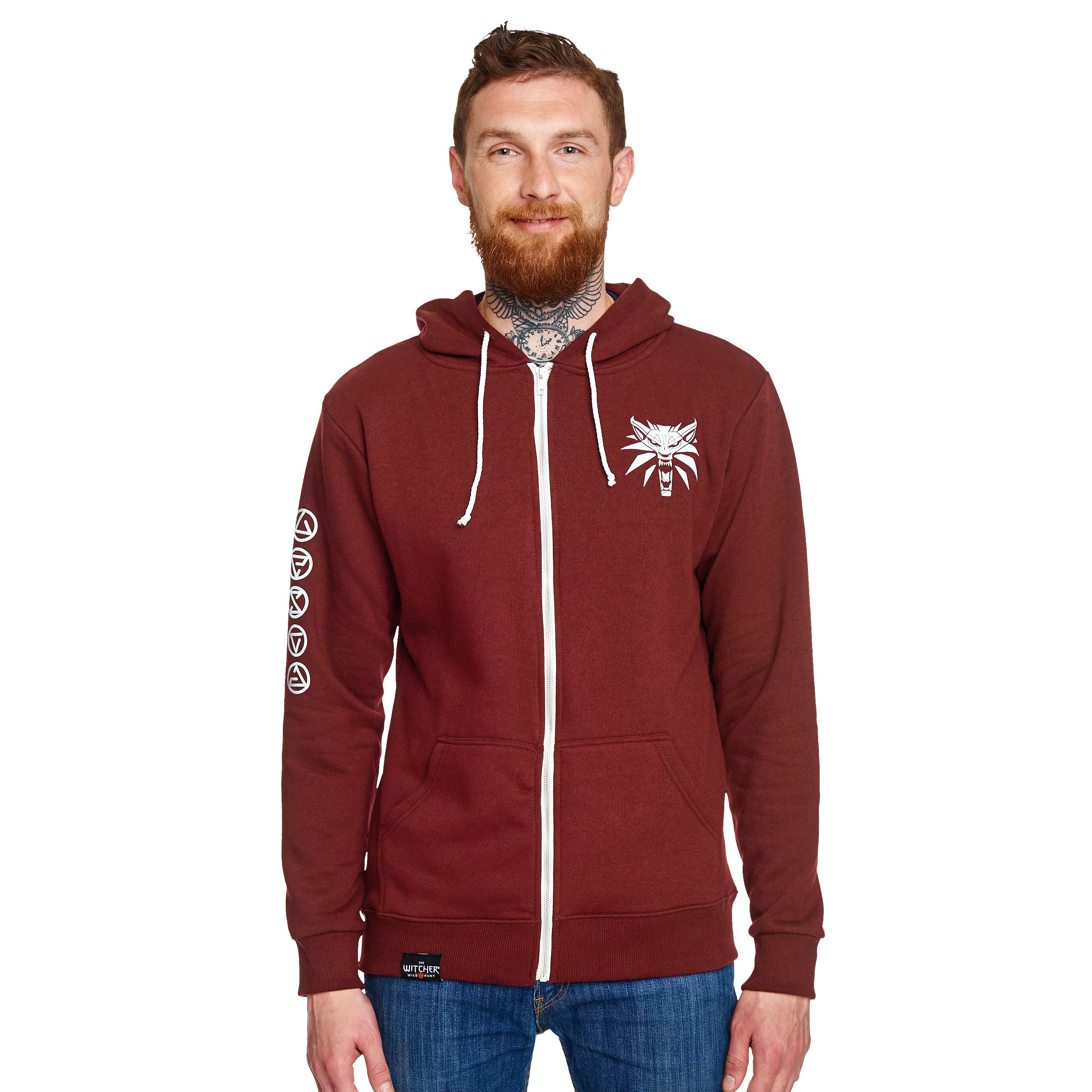 Productafbeelding Witcher - Wolf Medaillon Hoodie rood