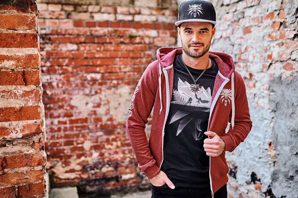Productafbeelding Witcher - Wolf Medaillon Hoodie rood