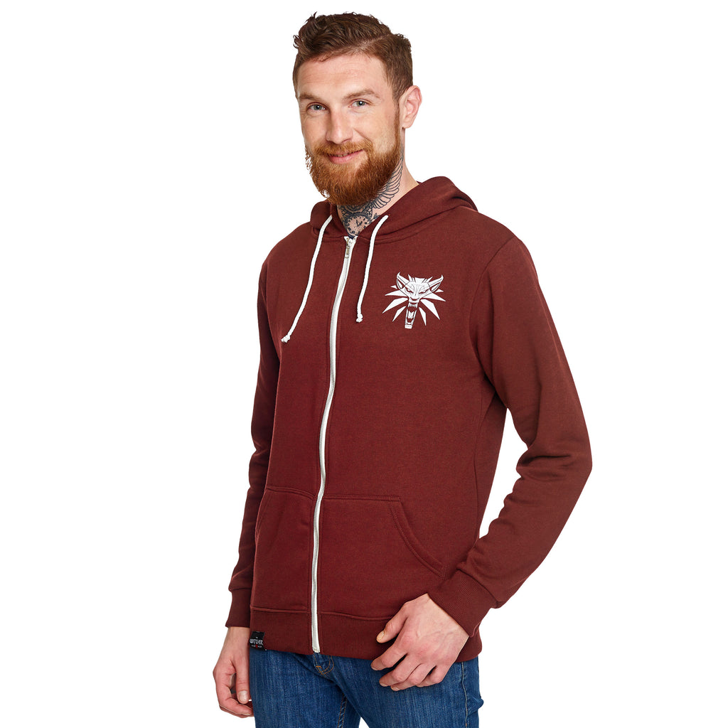 Productafbeelding Witcher - Wolf Medaillon Hoodie rood