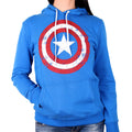 Productafbeelding Captain America - Shield Hoodie Dames blauw