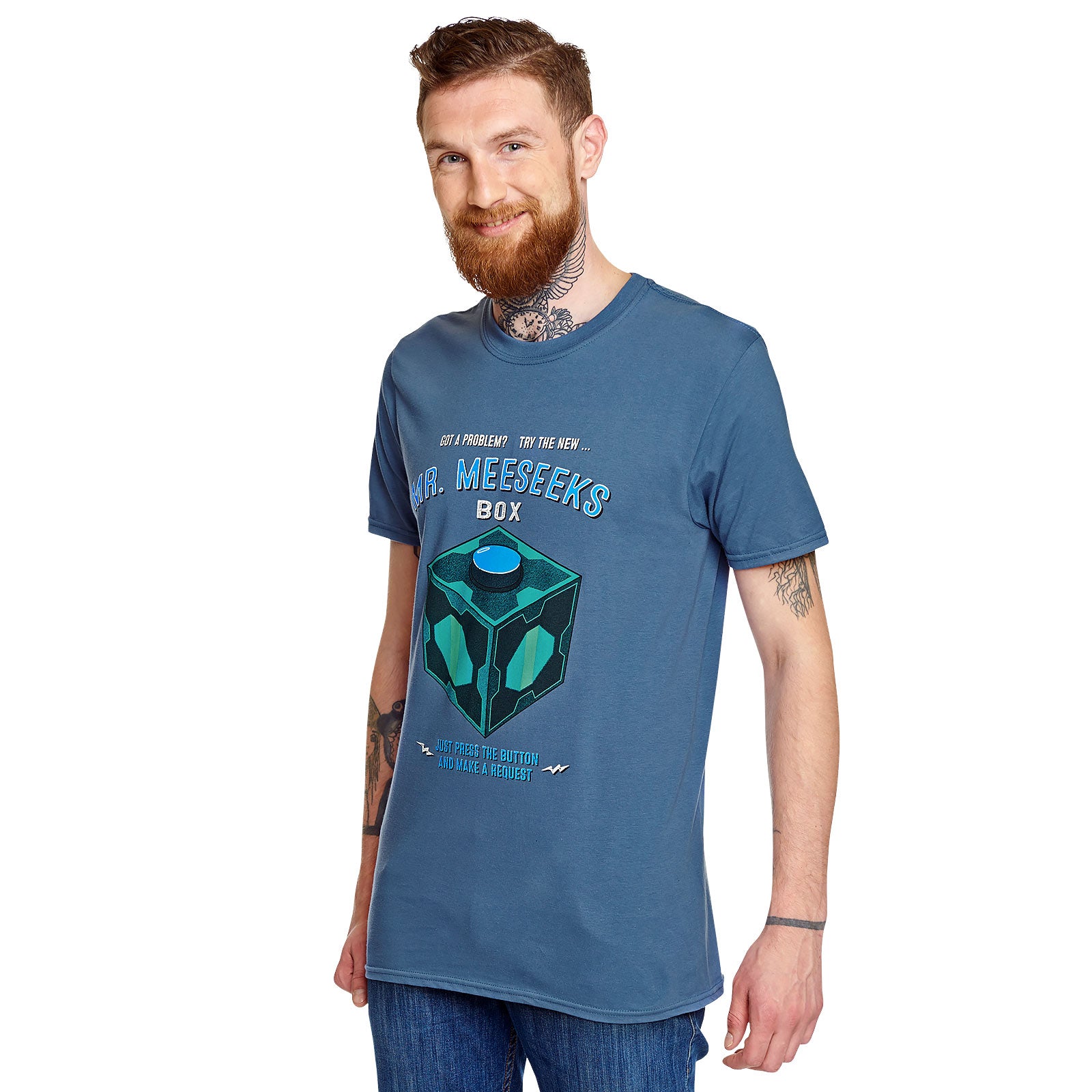 Productafbeelding Rick en Morty - Mr. Meeseeks Box T-shirt blauw