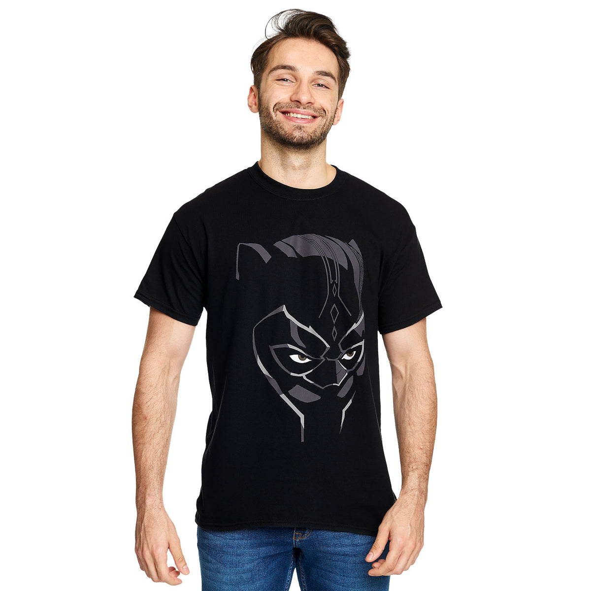 Productafbeelding Black Panther - Masker T-shirt Zwart
