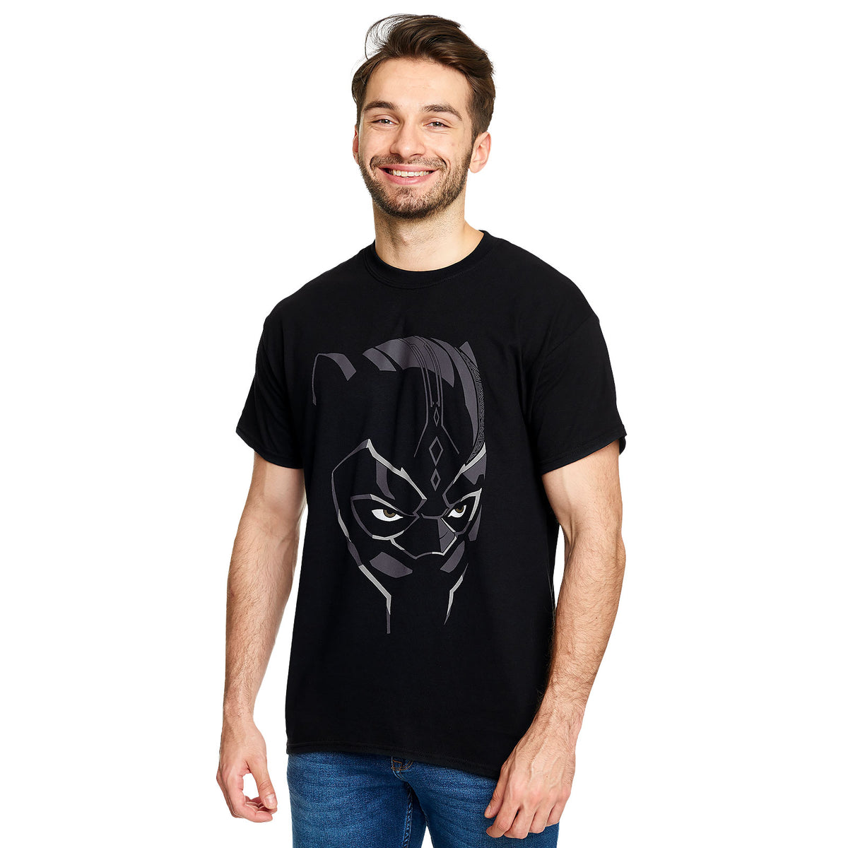 Productafbeelding Black Panther - Masker T-shirt Zwart