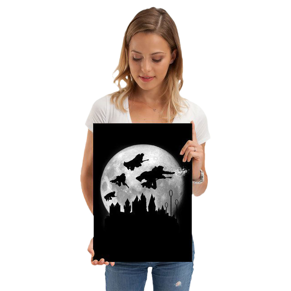 Productafbeelding Magic Flight at Night Metalen Poster voor Harry Potter Fans