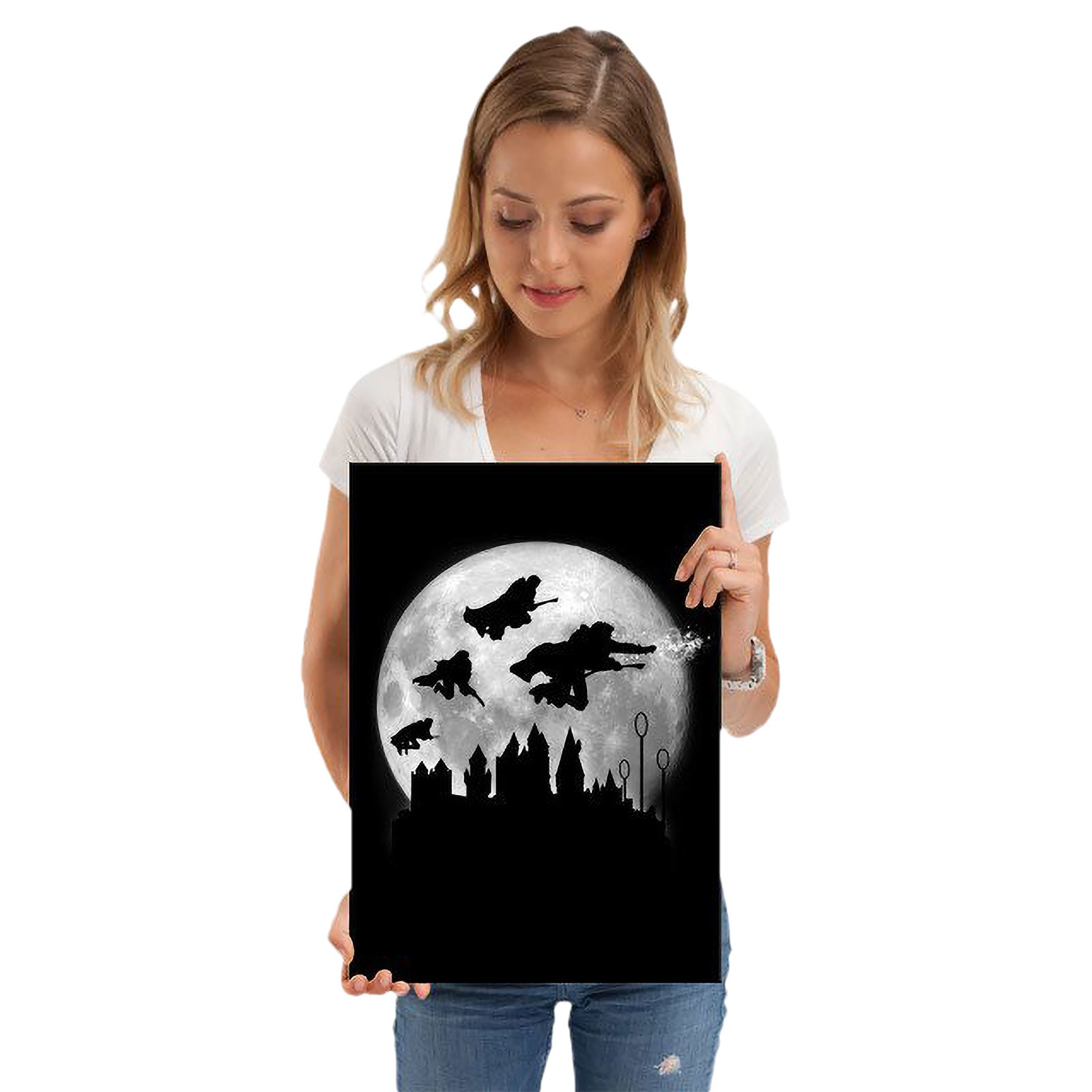 Productafbeelding Magic Flight at Night Metalen Poster voor Harry Potter Fans