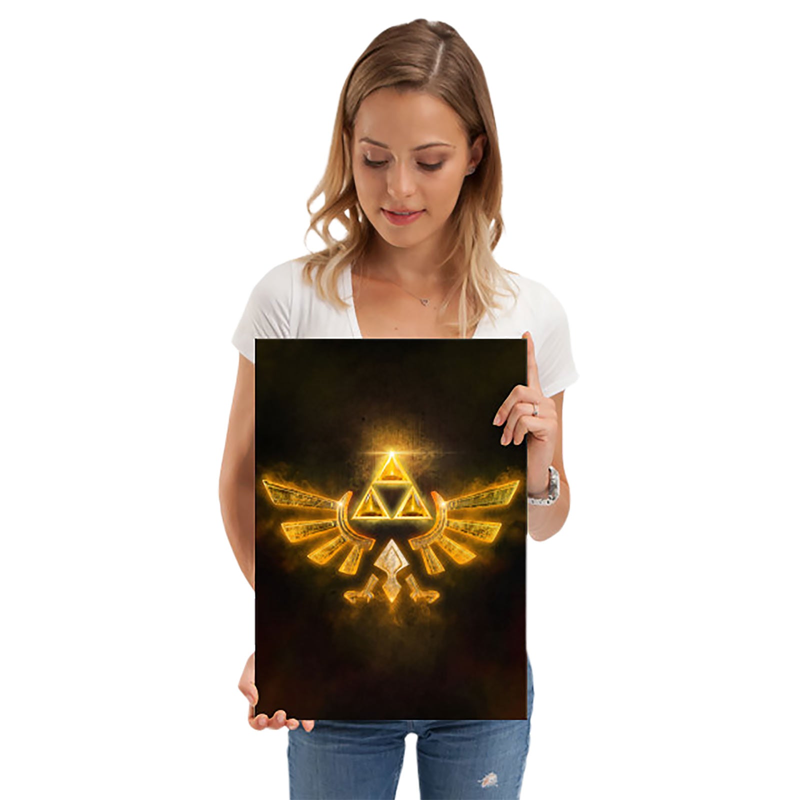 Productafbeelding Hyrule Logo Metalen Poster voor Zelda Fans