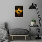 Productafbeelding Hyrule Logo Metalen Poster voor Zelda Fans