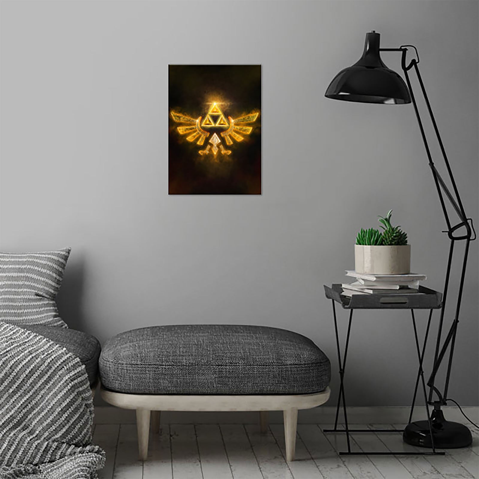 Productafbeelding Hyrule Logo Metalen Poster voor Zelda Fans