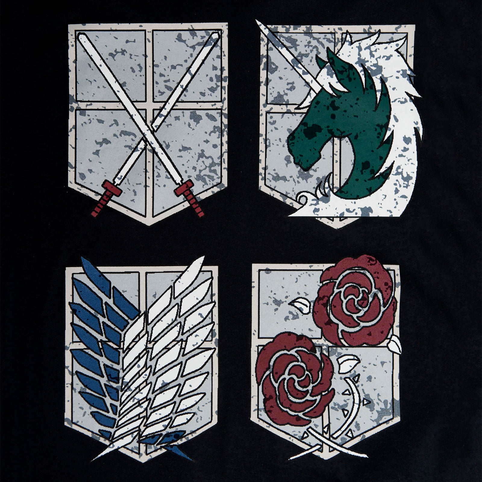 Product image Attack on Titan - Military Divisions Shields T-Shirt