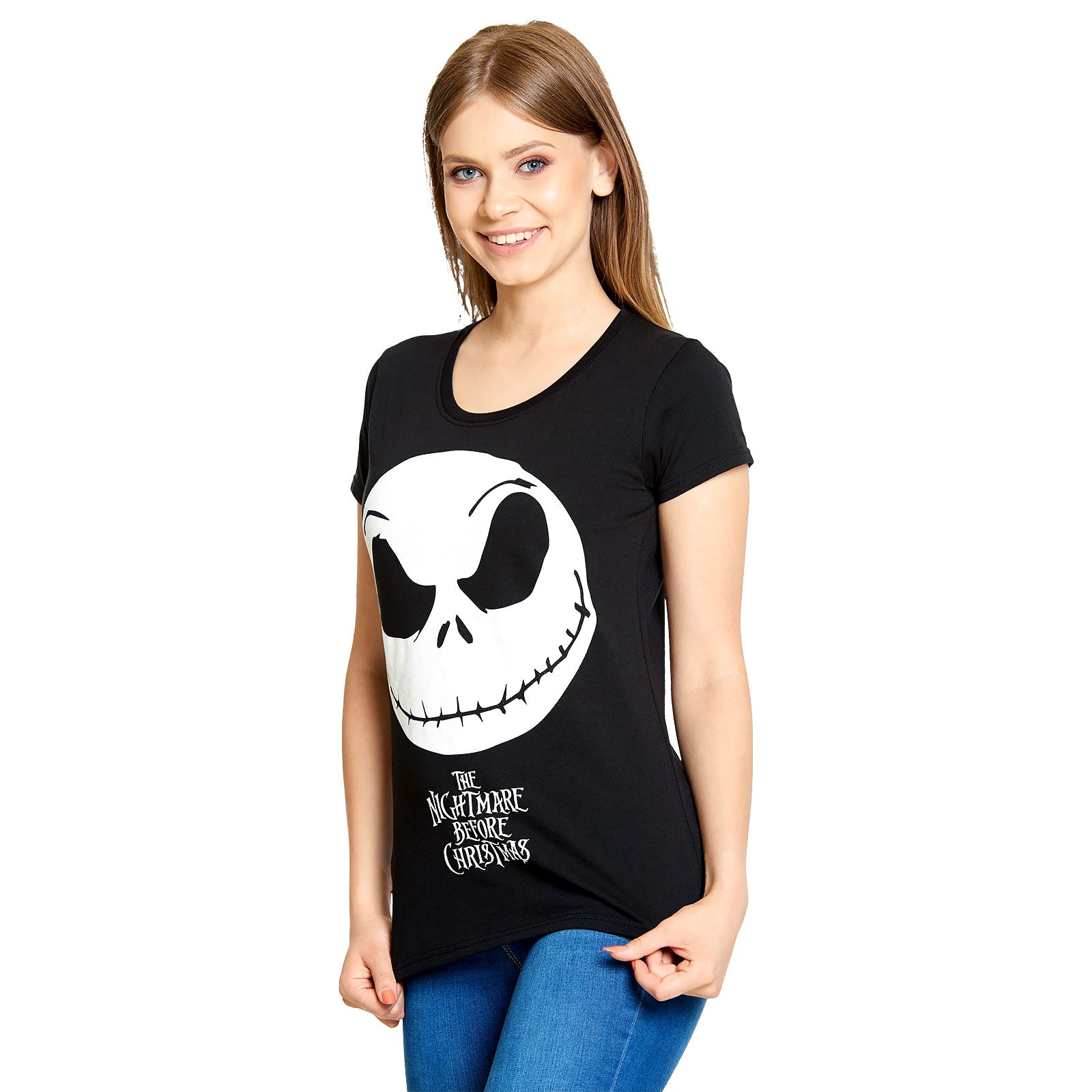 Productafbeelding Nightmare Before Christmas - Jack Smile Dames T-shirt Zwart
