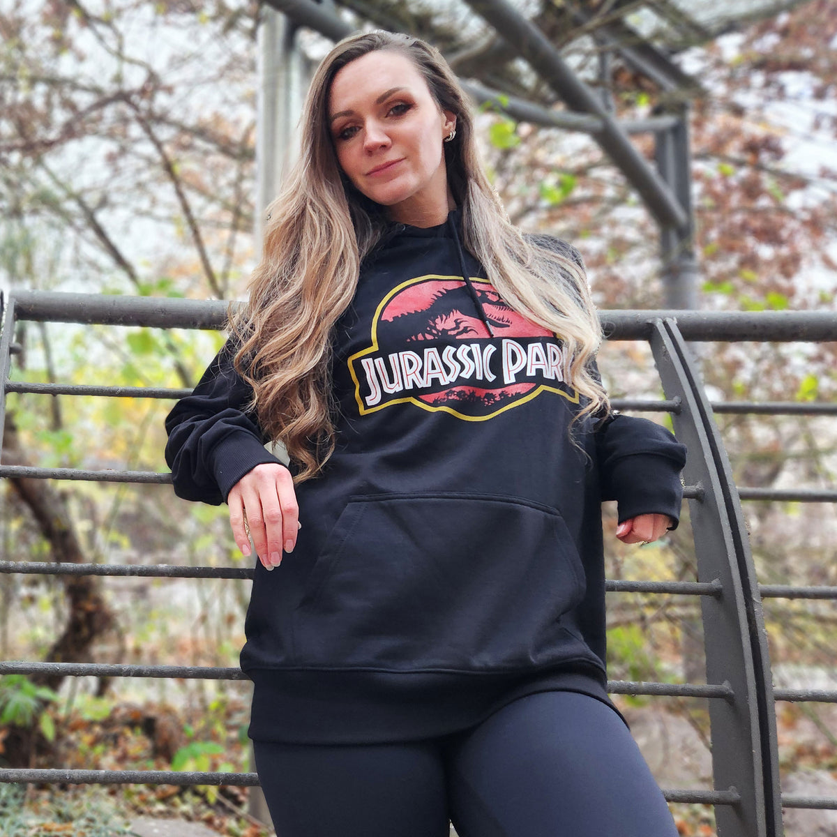Productafbeelding Jurassic Park - Film Logo Hoodie Zwart